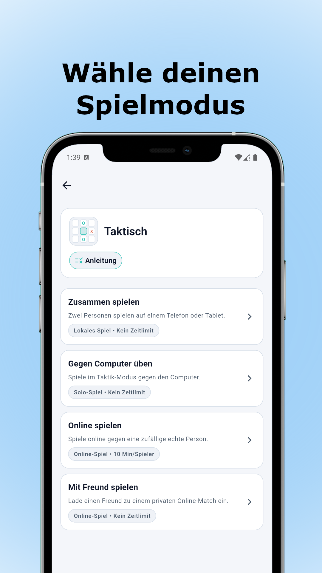 Tactixo Screenshot: Thema