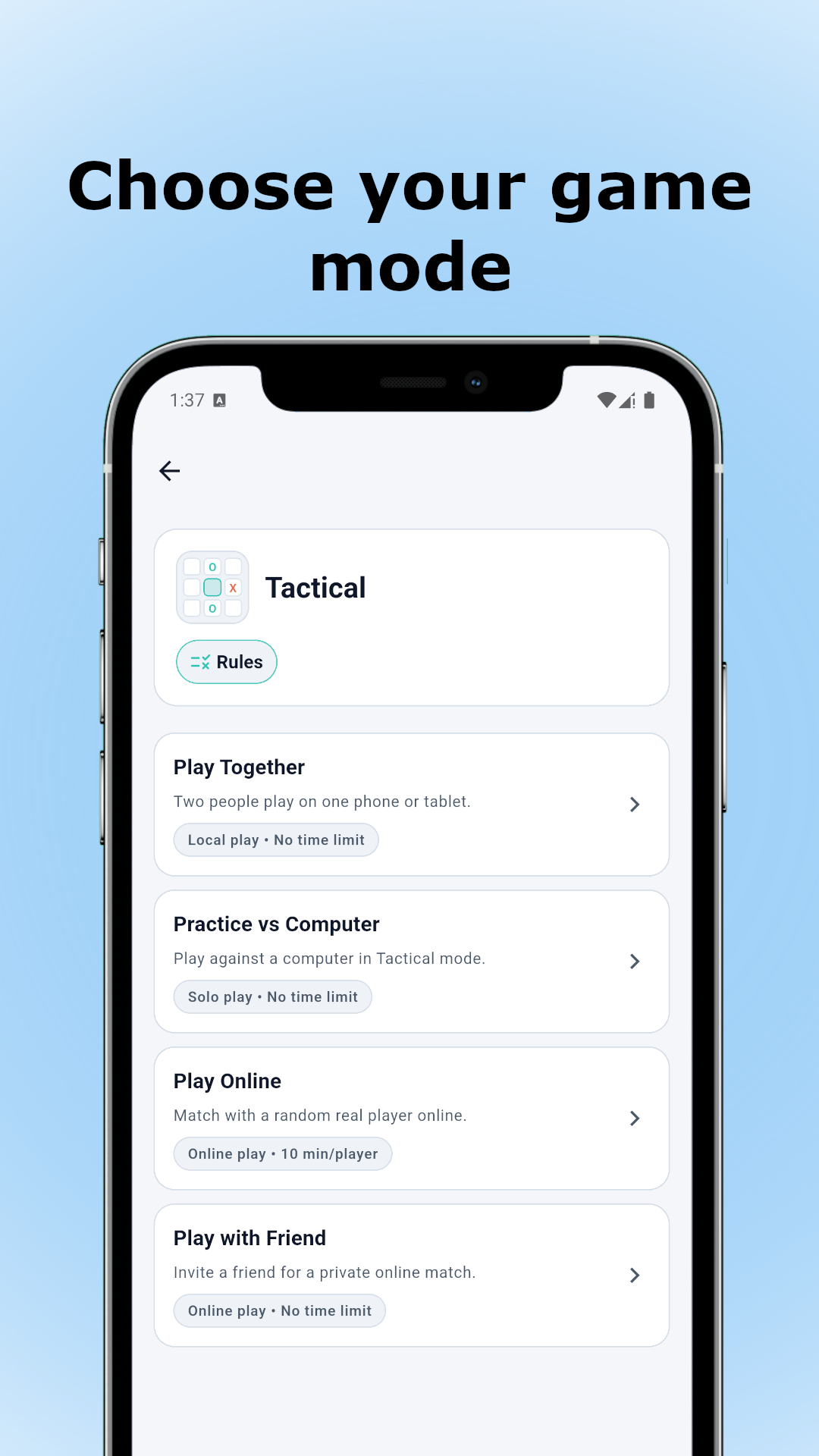 Tactixo screenshot: Theme