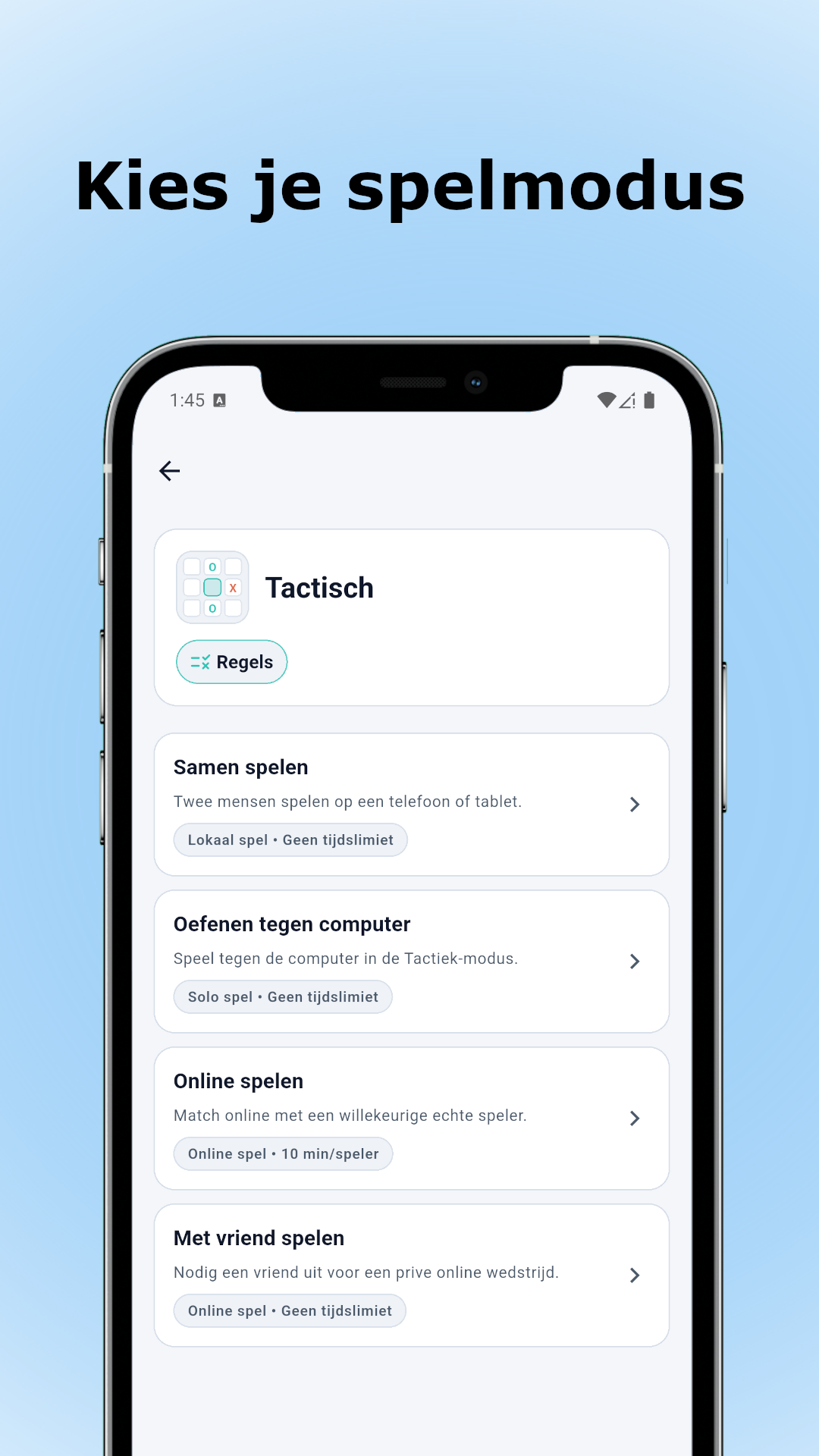 Tactixo screenshot: thema