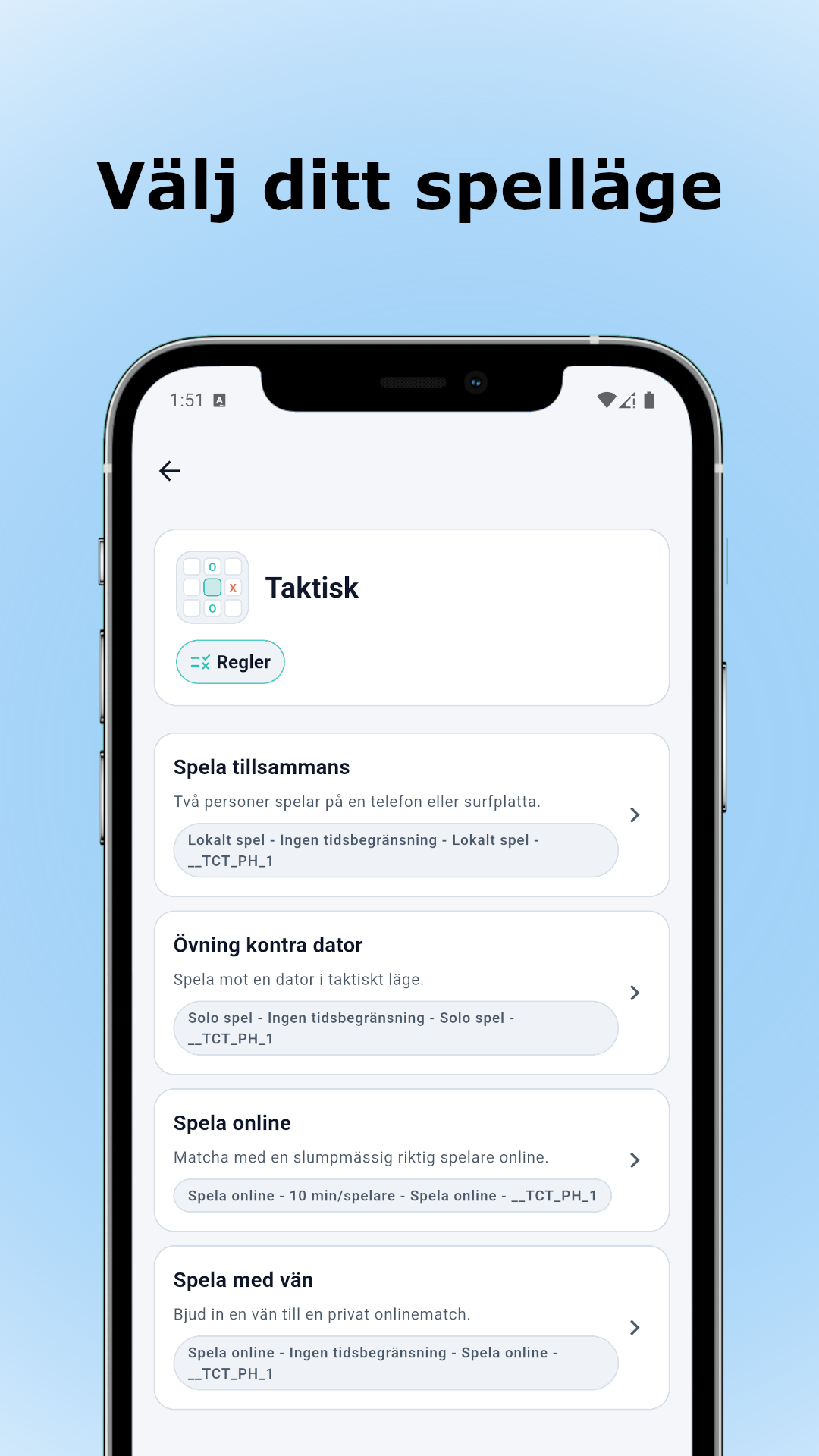 Tactixo skarmbild: tema